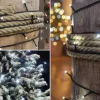 Standard LED sorolható karácsonyi füzér, 5 m, kültéri és beltéri, hideg fehér, IP44, EMOS, D1AC02