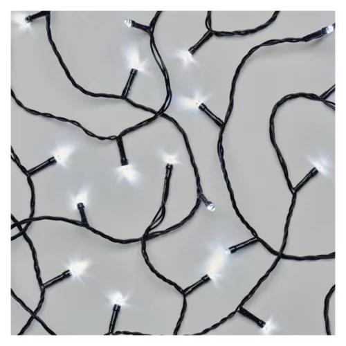 Standard LED sorolható karácsonyi füzér, 5 m, kültéri és beltéri, hideg fehér, IP44, EMOS, D1AC02