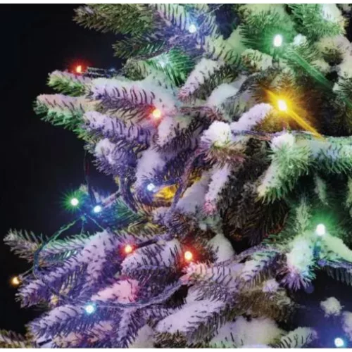 Standard LED sorolható karácsonyi füzér, 5 m, kültéri és beltéri, többszínű, RGB, IP44, EMOS, D1AM02