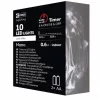 LED karácsonyi nano fényfüzér, ezüst, 0,9 m, 2x AA, beltéri, hideg fehér, időzítő, IP20, EMOS, D3AC06