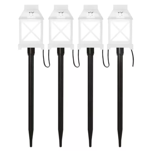 LED dekoráció – leszúrható lámpák fehér, kültéri és beltéri, hideg fehér, IP44, EMOS, DCLC01
