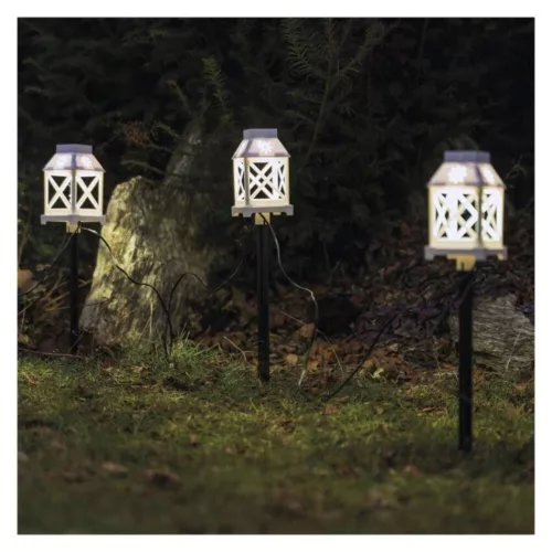 LED dekoráció – leszúrható lámpák fehér, kültéri és beltéri, hideg fehér, IP44, EMOS, DCLC01