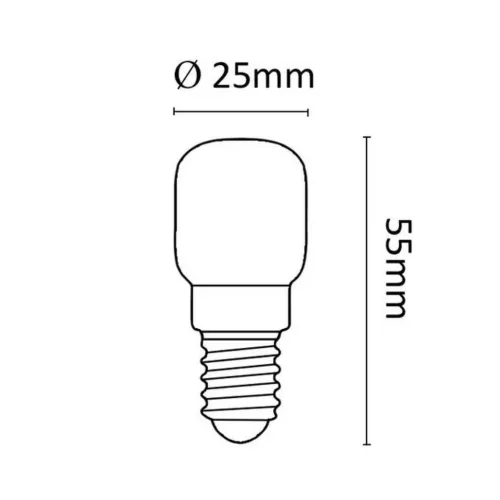 Asalite Sütő Izzó T25 E14 25W 2200K (140 lumen)