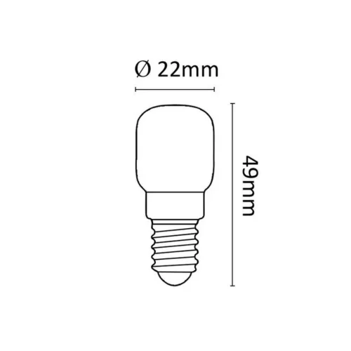 Asalite bec pentru cuptor T25 E14 15W 2800K (80 lumen)