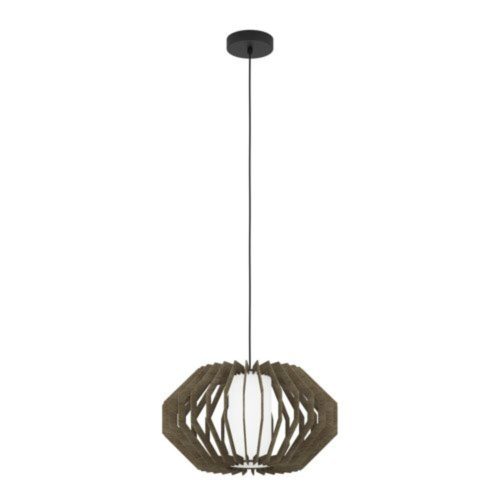 EGLO , 900386 , RUSTICARIA , függeszték , E27 , 1X40W , IP20 , barna, fehér