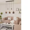 LED lámpa , függeszték , mennyezeti , 5xE27 foglalat , mokka , EGLO , GAZZOLA , 900346