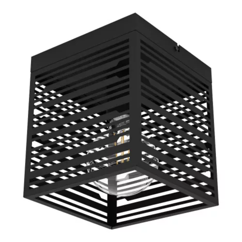 LED lámpa , mennyezeti , E27 foglalat , fekete , EGLO , PIEDRITAS , 900355