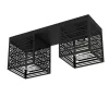 LED lámpa , mennyezeti , 2xE27 foglalat , fekete , EGLO , PIEDRITAS , 900356