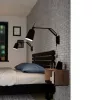 LED lámpa , fali , E27 , acél , fekete , EGLO , LORETO , 900157