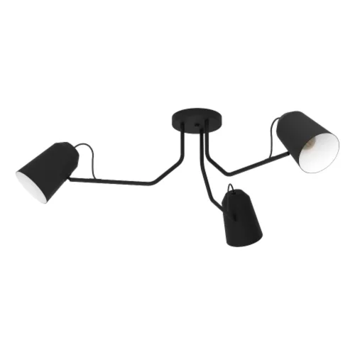 LED lámpa , mennyezeti , 3xE27 foglalat , fekete , EGLO , LORETO , 900188