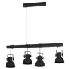 LED lámpa , függeszték , mennyezeti , 4xE27 foglalat , fekete , EGLO , SHIREBROOK , 43726