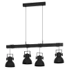 LED lámpa , függeszték , mennyezeti , 4xE27 foglalat , fekete , EGLO , SHIREBROOK , 43726