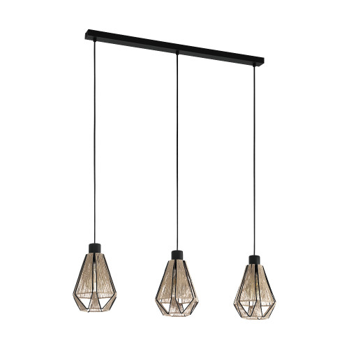 EGLO , 43777 , ADWICKLE , függeszték , E27 , 3X40W , IP20 , natúr