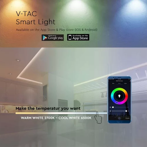 SMART LED szalag vezérlő, 12/24V, V-TAC, 2902