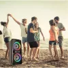RGB Bluetooth hordozható hangszóró , party hangfal LED világítással , 2 x 10 watt , USB , tölthető , 41 x 18 cm