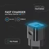 VT-5320 20W-Os Töltőadapter 1 Pd+1 Qc Porttal, Fekete