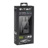 VT-5320 20W-Os Töltőadapter 1 Pd+1 Qc Porttal, Fekete