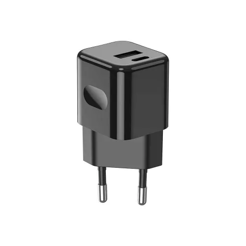VT-5320 20W-Os Töltőadapter 1 Pd+1 Qc Porttal, Fekete