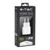 VT-5320 20W-Os Töltőadapter 1 Pd+1 Qc Porttal, Fehér