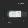 VT-51St 50W lampă LED stradală Samsung Chip 4000K 3 ani garanție