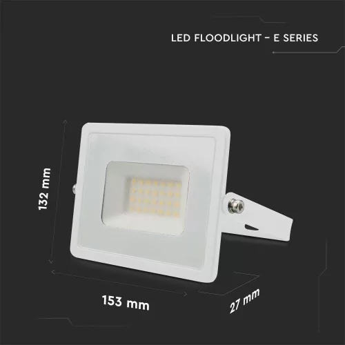 LED proiector, 30 Watt, Ultra Slim, alb rece, E-series, alb