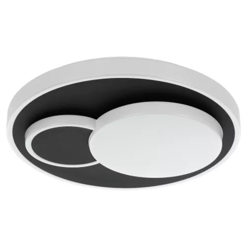 LED lámpa , mennyezeti , kerek , 19.5W , meleg fehér , fekete , EGLO , LEPRESO , 75665
