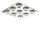 EGLO, 32571, PALENA, de perete-plafonieră, 3000 K, LED, 9X2,5W, IP20, satinat