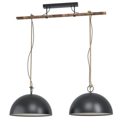 EGLO , 78444 , HODSOLL , függeszték , E27 , 2X40W , IP20 , fekete, krémszín