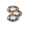 Rábalux , 1048 , Lite , Ráépíthető és Beépíthető lámpa , bronz , IP44/ IP40 , GU10 , 3000K , 3W