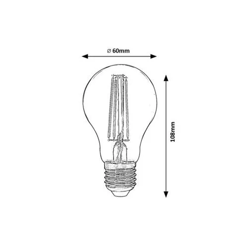 Rábalux , 1513 , Filament-LED , Okos izzó , átlátszó , IP20 , E27 , 2700-6500K , 6W