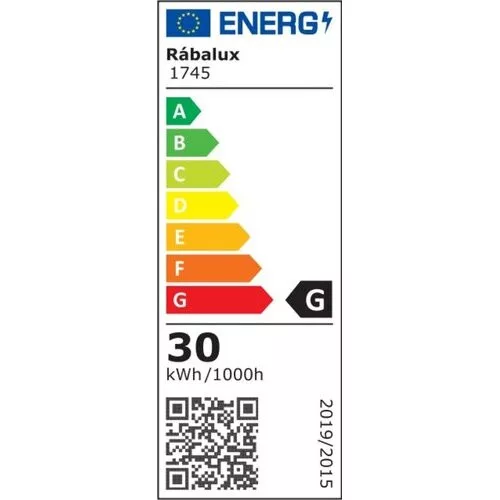 Rábalux , 1745 , Fluorescent , Fénycső , IP20 , G5 , 2700K , 30W