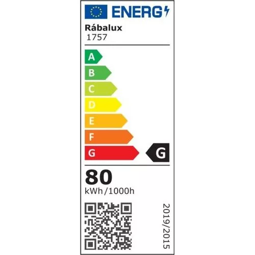 Rábalux , 1757 , Eco-halogen , Halogén izzó , IP20 , R7s , 2900K , 80W