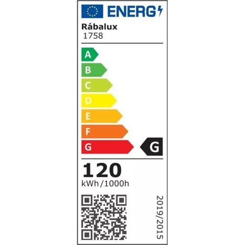 Rábalux , 1758 , Eco-halogen , Halogén izzó , IP20 , R7s , 2700K , 120W