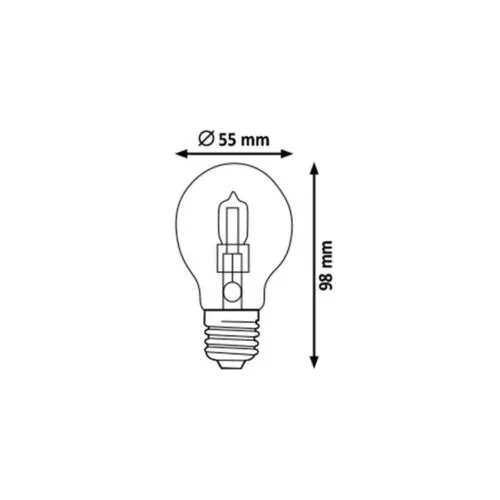 Rábalux , 1787 , Eco-halogen , Halogén izzó , IP20 , E27 , 3000K , 18W