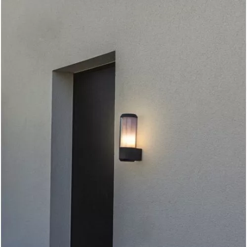 corp de iluminat LED , lateral de perete , soclu E27 , gri închis , exterior , IP44 , LUTEC , HEROS