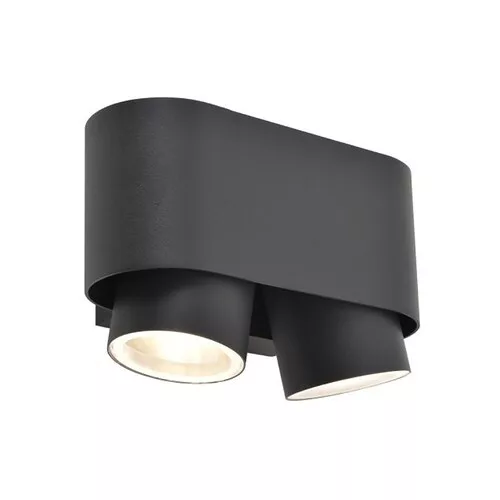 LED lámpatest , oldalfali , billenthető, 2 x GU10 , sötétszürke , kültéri , IP44 , LUTEC , CYPRES