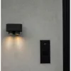 LED lámpatest , oldalfali , billenthető, 2 x GU10 , sötétszürke , kültéri , IP44 , LUTEC , CYPRES