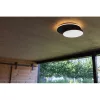 LED lámpatest , mennyezeti , oldalfali , billenthető , 24.3 W , kerek , 2in1 , matt fekete , kültéri , IP54 , LUTEC , GOLETA