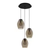 EGLO, 390161, ESTANYS 1, lampă suspendată, E27, 3X40W, IP20, maro-transparent