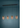 EGLO, 390162, ESTANYS 1, lampă suspendată, E27, 4X40W, IP20, maro-transparent