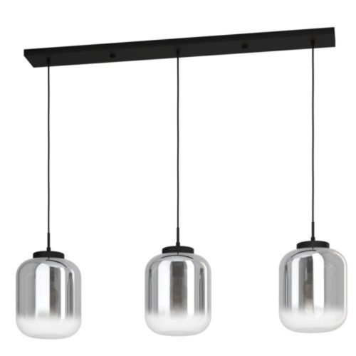 EGLO , 390104 , BULCIAGO , függeszték , E27 , 3X40W , IP20 , fekete-átlátszó