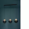 EGLO , 390142 , MILLENA , függeszték , E27 , 3X40W , IP20 , fekete-szürke-átlátszó