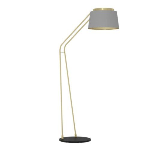 EGLO , 390174 , ALMERIMAR , állólámpa , E27 , 1X40W , IP20 , szürke, réz
