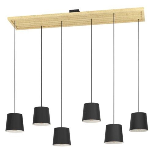 EGLO , 390131 , CAMARIOCA , függeszték , E27 , 6X40W , IP20 , fekete, krémszín