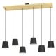 EGLO , 390131 , CAMARIOCA , függeszték , E27 , 6X40W , IP20 , fekete, krémszín
