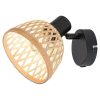 Rábalux , 3133 , Rattan , Spotlámpa , matt fekete , IP20 , E14K ,