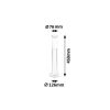 Rábalux , 8263 , Inox torch , Kültéri állólámpa , szatin króm , IP44 , E27K ,