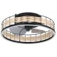 EGLO , 35148 , FRANA , lámpa ventilátorral , 2700 K  6500 K , LED , 28W , Dimmelhető , natúr