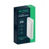 Hordozható gyorsan töltő power bank, 22,5w, fehér, V-TAC, 7834