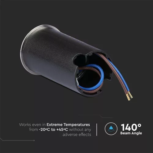 exterior lampă de podea, 1w, 6400K, alb rece, 51lm, 140°, argintiu, CRI>80, IP67, V-TAC, 211464
